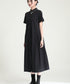 Asymmetric Button Minimal Dress